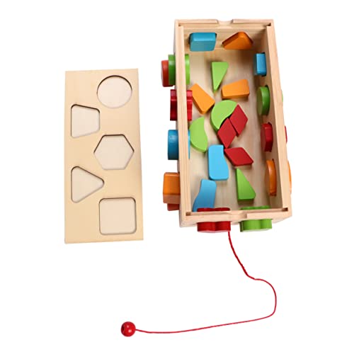 Vaguelly 15 Geometry Matching Trailer Kognitive Sortierbox Autos Spielset Lehrreich Kinderspielzeug-mauskäse Holzspielzeug Für Kinder Mein Erster Hölzern Intelligenz-Box Klassisch Kleinkind von Vaguelly