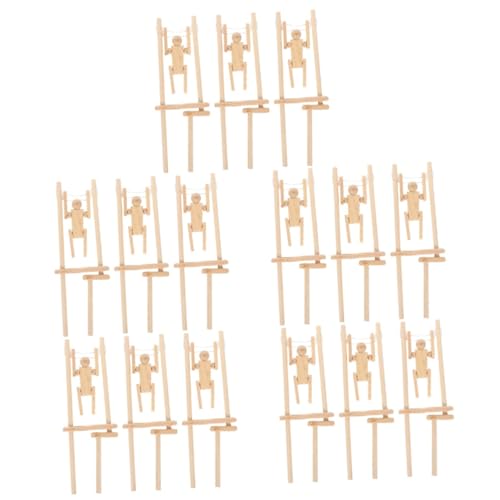 Vaguelly 15 STK hölzernes Männerspielzeug Holzfigur Kinder bastelset Kunsthandwerk Dekorationen DIY-Actionfiguren-Modelle Actionfiguren aus Holz einstellbar Marionette kleine Puppe von Vaguelly