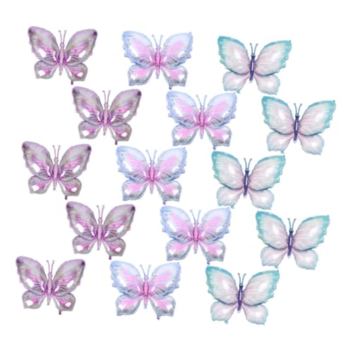 Vaguelly 15 Stück Schmetterling Folienballons Bunte Party Dekoration für Hochzeit Geburtstag Babyparty Einfach Aufzublasen Schnell Aufzubauen für Thematische Feiern Vielseitige Verwendung von Vaguelly