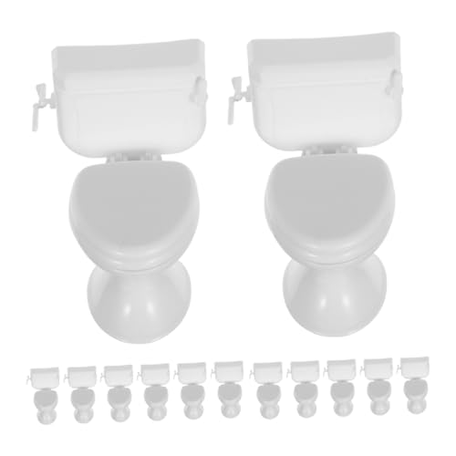 Vaguelly 16 Stück Puppenhaus Toiletten Weiße Mini Badezimmermöbel aus Langlebigem Kunststoff Realistisches Design für Kreatives Rollenspiel und Kompakte Puppenhaus Szenen Vaguelly 16 Stück Puppenhaus Toiletten Weiße Mini Badezimmermöbel aus Langlebigem Kunststoff Realistisches Design für Kreatives Rollenspiel und Kompakte Puppenhaus Szenen von Vaguelly