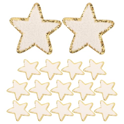 Vaguelly 16 Stück Stern-Aufnäher mit goldener Paillettenbesatz, bestickte Applikation zum Nähen von Jacken, Rucksäcken, Hemden, Hüten, Kleidung, Stern-Dekoration, Verzierung Vaguelly 16 Stück Stern-Aufnäher mit goldener Paillettenbesatz, bestickte Applikation zum Nähen von Jacken, Rucksäcken, Hemden, Hüten, Kleidung, Stern-Dekoration, Verzierung von Vaguelly