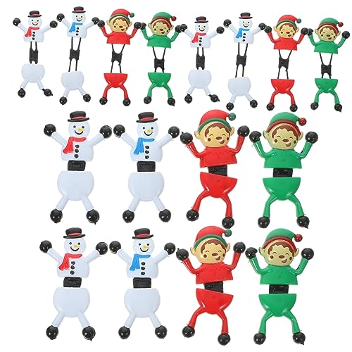 Vaguelly 16 Stück Teiliges Set Dehnbare Weihnachts Kletterfiguren Stressabbau für Weihnachtsgeschenkidee für Partys und Klassenzimmer von Vaguelly