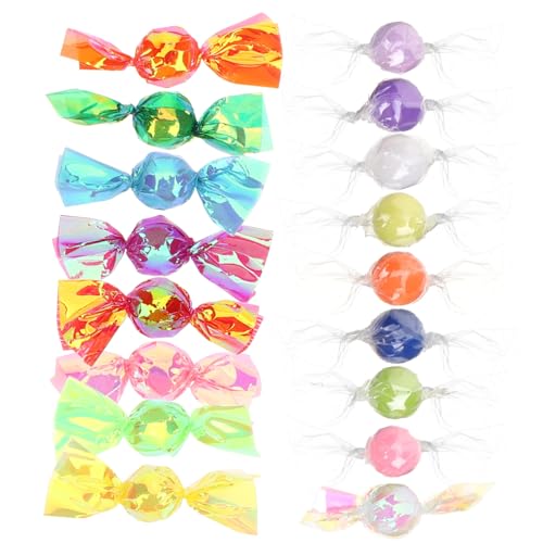 Vaguelly 17 Stück Teiliges Miniatur Zuckerwatte Deko aus Kunststoff Bunte Candy Modelle Farbenfrohe Hochzeit und Weihnachtsornamente Vielseitige Tischdekoration für Party und Zuhause von Vaguelly