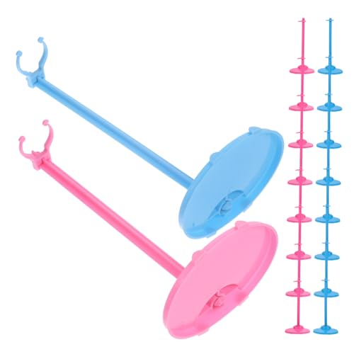 Vaguelly 18 Stück Doll Display Stand Teilig Verstellbare Kunststoff Puppenständer für Große Puppen Stabiler Ständer für Puppenhaus Zubehör Blau und Blau von Vaguelly