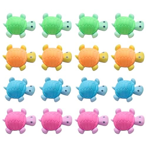 Vaguelly 18Stücke Schildkröten Radiergummi Für Kreative Cartoon Radierer Mit Buntem Design Für Studenten Für Kindergeburtstag von Vaguelly