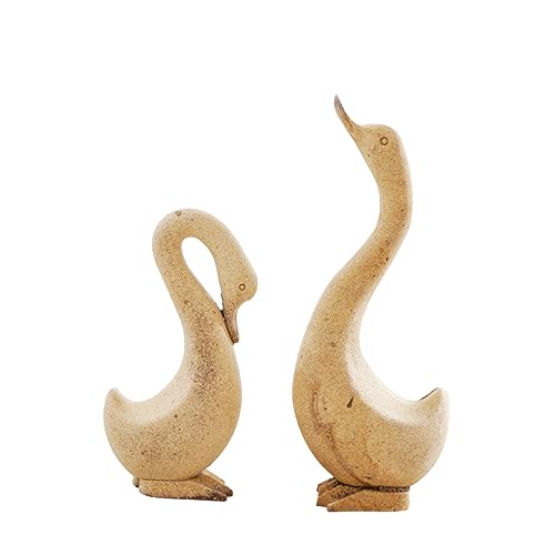 Vaguelly 1Paar DIY Holz Tierfigur Unfertige Holzornamente für Desktop Dekoration Kreatives Basteln für Schlafzimmer und Wohnzimmer Gans Hochwertiges Holzmaterial Geschenkauswahl von Vaguelly