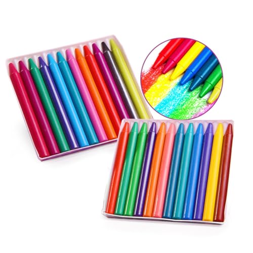 Vaguelly 1Packung Farben Wachsmalstift Für Rund Plastik Wasserlöslich Für Schule Und Kreative Projekte von Vaguelly