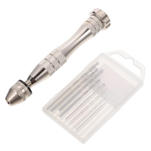Vaguelly 1Satz Handbohrer Werkzeugset für DIY Pin Bohrer Aluminiumlegierung Ergonomisch und Rutschfest für Präzises Bohren und Kunsthandwerk von Vaguelly
