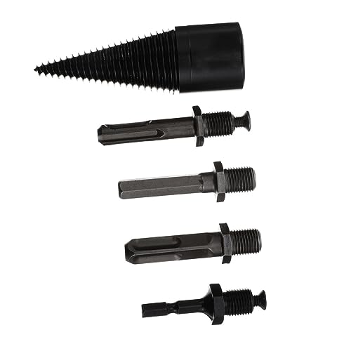 Vaguelly 1Satz Teiliges Holzspalter Bohrer Hochleistungs Kegelbohrer für Effizientes Holzspalten Härtungsbehandlung Skid Design Kompatibel von Vaguelly