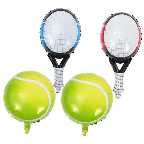 Vaguelly 1Satz Tennis Partydekorationen Aufblasbare Luftballons Mit Tennisbällen Und Schlägern Helle Tennisbälle Und Farbige Dekoration Für Geburtstagsfeiern von Vaguelly