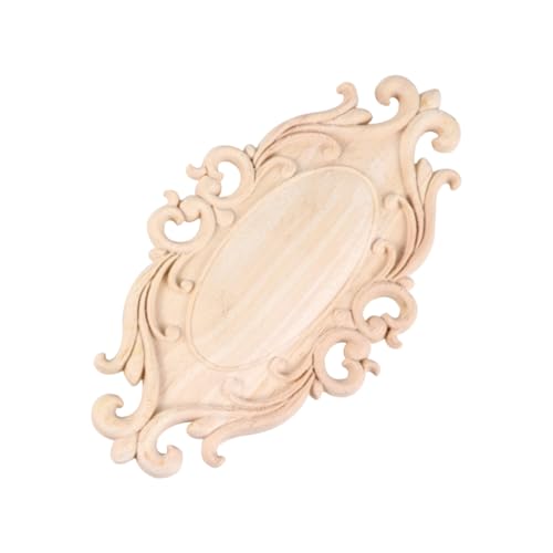 Vaguelly 1Stück Europäisches Tür Onlay aus Holz Unlackierte Holzschnitzerei Dekorative Applikation für Möbel Schnitzkunst für Kreative DIY Projekte Vaguelly 1Stück Europäisches Tür Onlay aus Holz Unlackierte Holzschnitzerei Dekorative Applikation für Möbel Schnitzkunst für Kreative DIY Projekte von Vaguelly