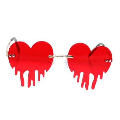 Vaguelly 1Stück Herzförmige Tränen Sonnenbrille Randlose Gläser für Festivals Partys Fotografie Requisiten Lustige Accessoires für Hochzeiten und Kostümpartys Vaguelly 1Stück Herzförmige Tränen Sonnenbrille Randlose Gläser für Festivals Partys Fotografie Requisiten Lustige Accessoires für Hochzeiten und Kostümpartys von Vaguelly