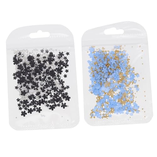 Vaguelly 2 Nagelkunst mit fünf Blütenblättern Schmuckzubehör Perlen Reize Nagel Wraps zarte Nailart-Anhänger bastelzeug handwerkskunst zarte Nagelblumen austauschbare Nagelkunst Acryl von Vaguelly