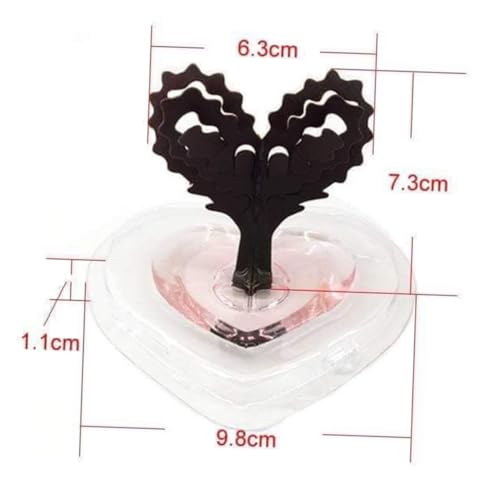 Vaguelly 2 Sätze DIY Papier Herz Baum Kreatives Wachstumsspielzeug Romantische Tischdekoration mit Zufälliger Basis von Vaguelly