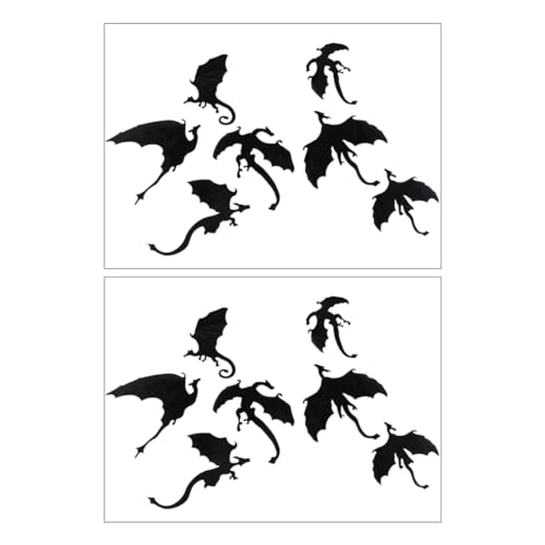 Vaguelly 2 Sätze Dinosaur Wandtattoo Set Halloween Dekoration mit Dinosaurier Stickern für Kreative Wandgestaltung Wiederverwendbar für Kinderzimmer und Festlichkeiten von Vaguelly