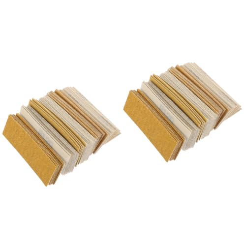 Vaguelly 2 Sätze Schleifpapier Beflocken Sandpapier Schleifen Streugut 120er Schleifpapier 150er Schleifpapier Nass-trocken-schleifpapier-sortiment Aluminiumoxid Yellow 60 Blätter * 2 von Vaguelly