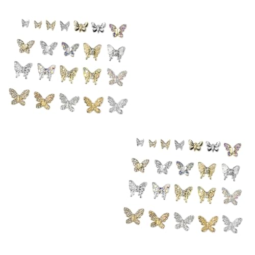 Vaguelly 2 Sätze Schmetterlings Nageldekoration Nagelkristalle 3D Nagel Charms Edelsteine Für Nägel Pailletten Nagelaufkleber Strasssteine Für Nägel Nagelkunst 22 Stück * 2 Vaguelly 2 Sätze Schmetterlings Nageldekoration Nagelkristalle 3D Nagel Charms Edelsteine Für Nägel Pailletten Nagelaufkleber Strasssteine Für Nägel Nagelkunst 22 Stück * 2 von Vaguelly