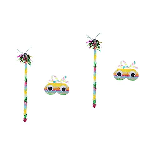 Vaguelly 2 Sätze Piñata Karnevalsparty-requisite Pinata Augenbinde Und Stock Karnevalsfest-requisite Pinata-fledermaus Und Augenbinde Pinata-süßigkeitsspielzeug Mädchen Kind Mexiko Papier von Vaguelly
