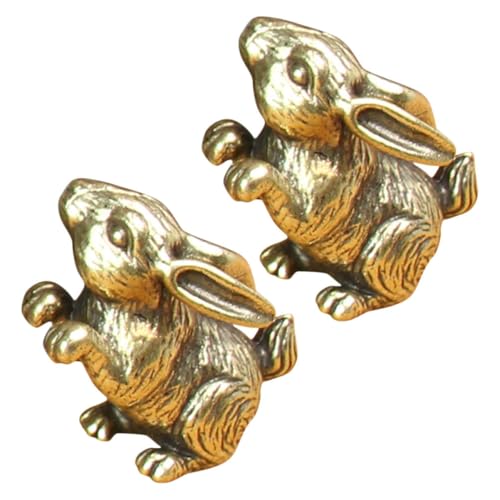 Vaguelly 2 Stück Häschenverzierung Mini Kaninchen Tischplatte für Kind Ohr Messingfigur Messingstatue Hasenfiguren Häschen-Statue tierische Messingverzierungen Golden Vaguelly 2 Stück Häschenverzierung Mini Kaninchen Tischplatte für Kind Ohr Messingfigur Messingstatue Hasenfiguren Häschen-Statue tierische Messingverzierungen Golden von Vaguelly