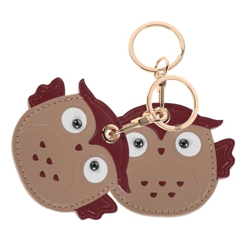 Vaguelly 2 Stück Niedlicher Eulen Schlüsselanhänger mit PU Leder Kartenhalter Kratzfeste Access Card Hülle Leichter Anhänger für Schlüssel Rucksack Tasche Vaguelly 2 Stück Niedlicher Eulen Schlüsselanhänger mit PU Leder Kartenhalter Kratzfeste Access Card Hülle Leichter Anhänger für Schlüssel Rucksack Tasche von Vaguelly
