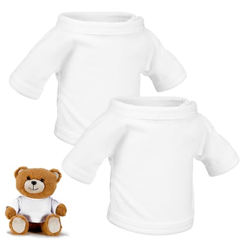 Vaguelly 2 Stück Puppenkleidung Puppen kinderpuppe puppenhauszubehör Puppenaccessoire Bärenpuppe Tuch Stofftierkleidung plüschige Kleidung Puppendeko für bär Puppe Weiß von Vaguelly
