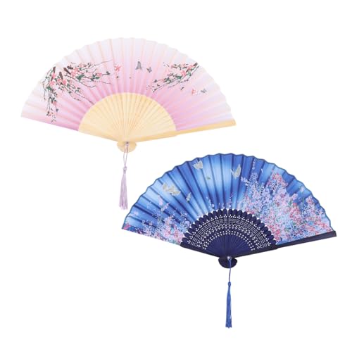 Vaguelly 2 Stück Retro Faltfächer aus Japanische Design Tanzfächer für Aufführungen Deko und Fotografie Leicht und Tragbar für Frauen und Männer Vaguelly 2 Stück Retro Faltfächer aus Japanische Design Tanzfächer für Aufführungen Deko und Fotografie Leicht und Tragbar für Frauen und Männer von Vaguelly