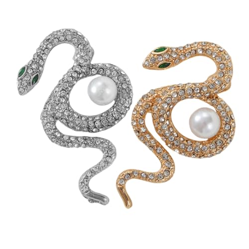 Vaguelly 2 Stück Retro -Schlangenbrosche besonderes Wendel Schlangenschmuck für Frauen Schlangenzubehör Schlangennadel Frauen Broschennadeln Broschen für Frauen Legierung Vaguelly 2 Stück Retro -Schlangenbrosche besonderes Wendel Schlangenschmuck für Frauen Schlangenzubehör Schlangennadel Frauen Broschennadeln Broschen für Frauen Legierung von Vaguelly