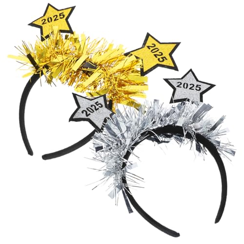 Vaguelly 2 Stück Teiliges Neujahrs-haarreif mit Goldenen Sternen Langlebig und Formstabil Unisex Haarreifen für Erwachsene Festliche Kopfbedeckung für Silvester Karneval Party und Cosplay Vaguelly 2 Stück Teiliges Neujahrs-haarreif mit Goldenen Sternen Langlebig und Formstabil Unisex Haarreifen für Erwachsene Festliche Kopfbedeckung für Silvester Karneval Party und Cosplay von Vaguelly