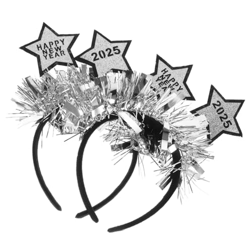 Vaguelly 2 Stück Teiliges Neujahrs-stirnband mit Glitzer-sternen Wiederverwendbares Party-haarband für Damen Festliches Accessoire für Silvester Karneval Cosplay und Neujahrsfeiern von Vaguelly