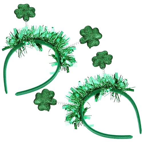 Vaguelly 2 Stück Teiliges Schaumstoff Haarreif Set mit Grünen Kleeblättern Patrick's Day Haarschmuck Leichtes Atmungsaktives Stirnband für Frauen für Party und Parade Vaguelly 2 Stück Teiliges Schaumstoff Haarreif Set mit Grünen Kleeblättern Patrick's Day Haarschmuck Leichtes Atmungsaktives Stirnband für Frauen für Party und Parade von Vaguelly
