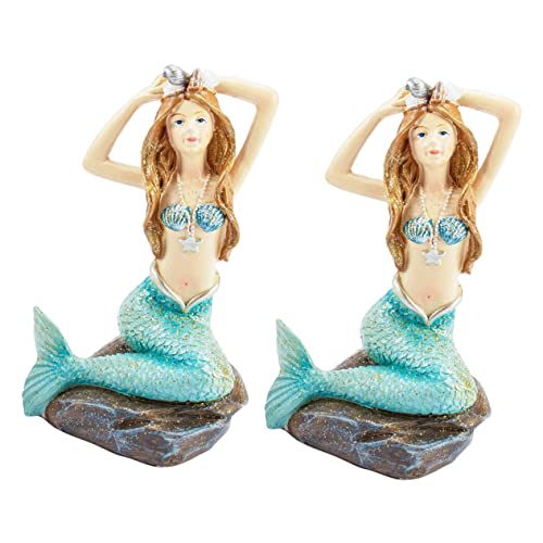 Vaguelly 2 Stück Teiliges Set Künstliche Meerjungfrau Statue Aquarium Dekoration Resin Figur für Fischbehälter Aquarium Gestaltung Dekorative Element für Wassergärten und Aquarien Vaguelly 2 Stück Teiliges Set Künstliche Meerjungfrau Statue Aquarium Dekoration Resin Figur für Fischbehälter Aquarium Gestaltung Dekorative Element für Wassergärten und Aquarien von Vaguelly