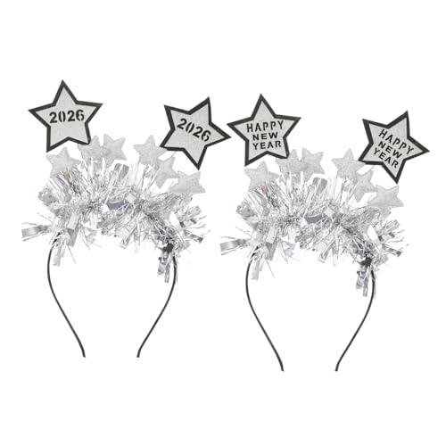 Vaguelly 2 Stück Teiliges Year Stern Haarreif Glitzernde Tinsel Kopfbedeckung mit Happy Year Banner Leichter Stabiler Party Haarschmuck für Silvesterfeiern Familienzusammenkünfte und Fotos Vaguelly 2 Stück Teiliges Year Stern Haarreif Glitzernde Tinsel Kopfbedeckung mit Happy Year Banner Leichter Stabiler Party Haarschmuck für Silvesterfeiern Familienzusammenkünfte und Fotos von Vaguelly