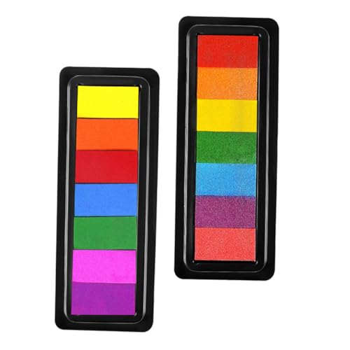 Vaguelly 2 Stück Waschbare Stempelkissen für DIY Bastelprojekte Fingerfarben und Stempeln Farben für Kindergarten und Klassenzimmer Vaguelly 2 Stück Waschbare Stempelkissen für DIY Bastelprojekte Fingerfarben und Stempeln Farben für Kindergarten und Klassenzimmer von Vaguelly