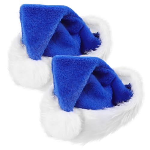 Vaguelly 2 Stück Weihnachtsmütze Erwachsene Weiche Santa Hüte Komfortabel Warm Für Weihnachtsfeier Kostüm Party von Vaguelly