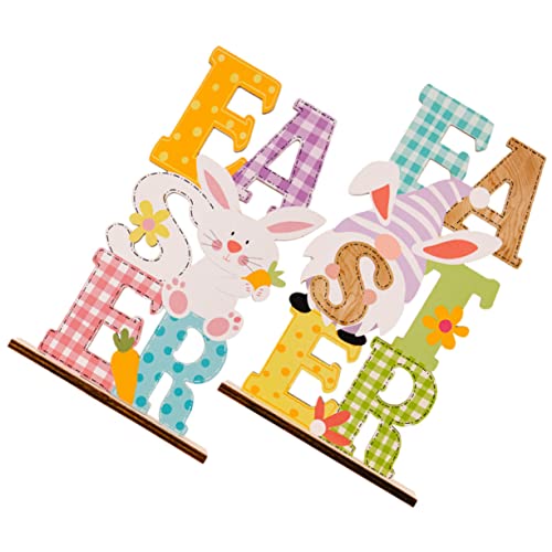 Vaguelly 2 Stück bunte Buchstabenverzierungen Party esstisch Desktop -Ornamente Holz Vaguelly 2 Stück bunte Buchstabenverzierungen Party esstisch Desktop -Ornamente Holz von Vaguelly