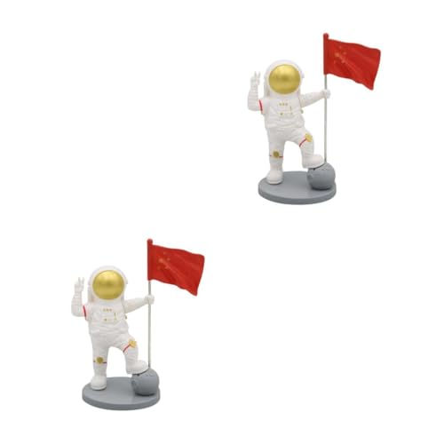 Vaguelly 2 Stücke Ornamente Dekorationen Stern Astronaut Kuchen Dekorieren Mond Kit Galaxy Auto Kunststoff von Vaguelly