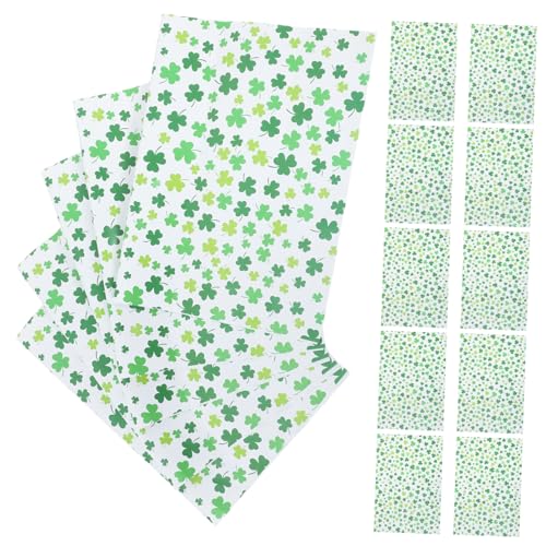 Vaguelly 20 Stück Klee-Geschenkpapier irische themenparty St. Patrick Day Halskette st patrick day favors St. Patricks Geschenkpapier st patricks day partyzubehör Irland von Vaguelly