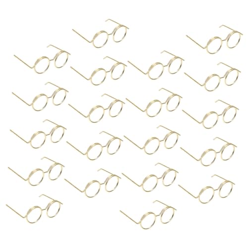 Vaguelly 20 Stück Miniatur Puppenbrille Teiliges Leichte Stylische Brillen für Puppen als Zubehör für Puppenhäuser Verschönerung von Puppenoutfits von Vaguelly