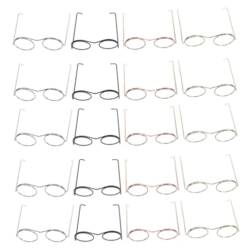 Vaguelly 20 Stück Miniatur Puppenbrillen aus Leichte Metallrahmen mit Roségold und Realistische Brillen für Puppen und Dekoration Accessoires für DIY Projekte und Partys Vaguelly 20 Stück Miniatur Puppenbrillen aus Leichte Metallrahmen mit Roségold und Realistische Brillen für Puppen und Dekoration Accessoires für DIY Projekte und Partys von Vaguelly
