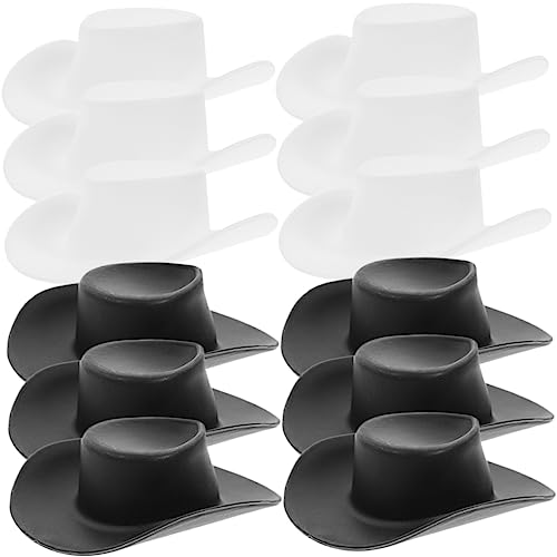 Vaguelly 20 Stück Minihüte für Partys Puppenhut Leichtgewichtiger Hut Puppenhüte basteln Miniatur-Zeug Cowgirl-Hut Gefühlt Mini-Hüte dekorative Miniaturhüte dekorative kleine Hüte Plastik von Vaguelly