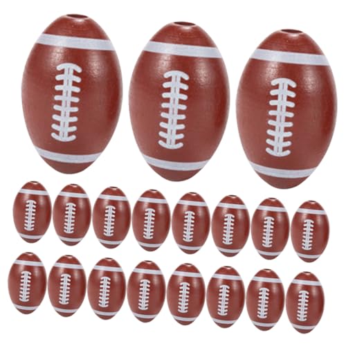 Vaguelly 20 Stück Rugby Holzperlen für Schmuckherstellung Bunte DIY Zubehörteile für Kreative Projekte und Handarbeiten für Armbänder und Schlüsselanhänger Vaguelly 20 Stück Rugby Holzperlen für Schmuckherstellung Bunte DIY Zubehörteile für Kreative Projekte und Handarbeiten für Armbänder und Schlüsselanhänger von Vaguelly