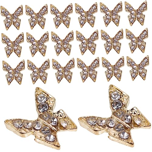 Vaguelly 20 Stück Teiliges Metall Nagel Verschleißfeste Filigrane Schmetterlings Designs Langlebige DIY Nail Art Verzierungen für Professionelle und Private Anwendung Goldfarben Vaguelly 20 Stück Teiliges Metall Nagel Verschleißfeste Filigrane Schmetterlings Designs Langlebige DIY Nail Art Verzierungen für Professionelle und Private Anwendung Goldfarben von Vaguelly