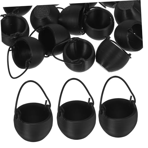 Vaguelly 20 Stück Teiliges Mini Halloween Cauldron Kleine Leichte Kunststoff Kessel Vielseitige Dekoration für Party Camping und Puppenhaus Einfach zu Reinigen Stilvoller Halloween Flair Vaguelly 20 Stück Teiliges Mini Halloween Cauldron Kleine Leichte Kunststoff Kessel Vielseitige Dekoration für Party Camping und Puppenhaus Einfach zu Reinigen Stilvoller Halloween Flair von Vaguelly