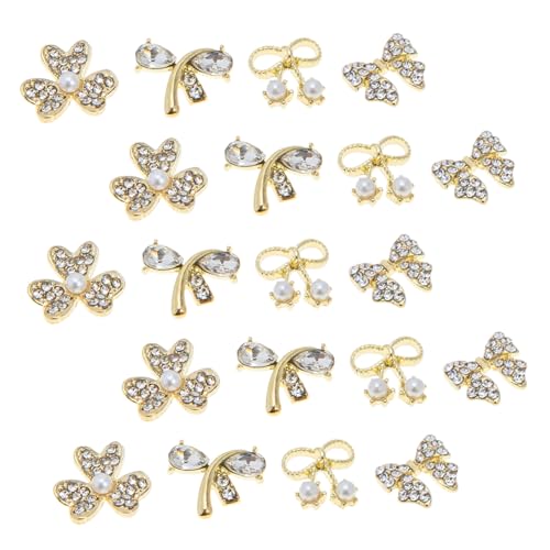 Vaguelly 20 Stück Teiliges Nagelkunst mit Nail Charms Perlen und Strasssteinen Langlebige Legierung Einfach Anzuwenden für Natürliche und Künstliche Nägel DIY Maniküre für Zuhause und Vaguelly 20 Stück Teiliges Nagelkunst mit Nail Charms Perlen und Strasssteinen Langlebige Legierung Einfach Anzuwenden für Natürliche und Künstliche Nägel DIY Maniküre für Zuhause und von Vaguelly