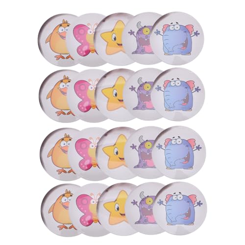 Vaguelly 20 Stück Temperatur-Sensitive Potty Trainingsaufkleber mit Farbwechsel Niedliche Cartoon-Motive Abziehbare Toilettentraining Sticker für Motivierende Urinziel Aufkleber für Jungen von Vaguelly