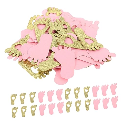 Vaguelly 200 Stück Teiliges Shower Konfetti und Gold Papierstreuung Fußmotive Tischdeko für Babyparty Geburtstagsfeier und Bastelverzierung Festliche Party Dekoration Vaguelly 200 Stück Teiliges Shower Konfetti und Gold Papierstreuung Fußmotive Tischdeko für Babyparty Geburtstagsfeier und Bastelverzierung Festliche Party Dekoration von Vaguelly