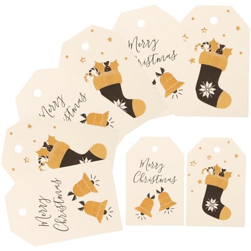 Vaguelly 200Stücke Weihnachtsgeschenk Hängende Etiketten Exquisite Tags Mit Frohe Weihnachten Für Festliche Dekoration Für Partys Und von Vaguelly