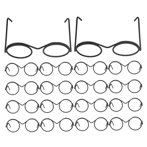 Vaguelly Mini-brillenset Für Puppen 20-teilig Brillen-Requisiten Mit Rundem Rahmen Keine Linsen Modisch Und Cool Für Rollenspiele Mit Babypuppen von Vaguelly