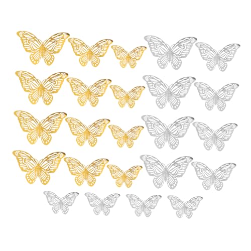 Vaguelly Ausgehöhlte 3d-schmetterlinge-wandaufkleber 24 Stück Selbstklebende Dekorative Aufkleber 3d-schmetterlinge Wandtattoos für Die Inneneinrichtung Vaguelly Ausgehöhlte 3d-schmetterlinge-wandaufkleber 24 Stück Selbstklebende Dekorative Aufkleber 3d-schmetterlinge Wandtattoos für Die Inneneinrichtung von Vaguelly