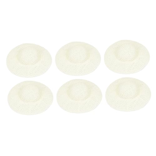 Vaguelly 24 Stück Puppenmütze doll Accessories DIY Puppenhut Handgemachte Puppenhüte Puppenhut für Ostern Miniatur-Puppenhüte Babypuppe winzig Minihut zum Selbermachen DIY-Hüte Beige von Vaguelly